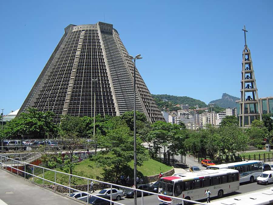 Explore Rio: Christ, Selarón, and more in 5 Hours! - Metropolitan Cathedral: A Modern Pyramid in the Middle of Everything